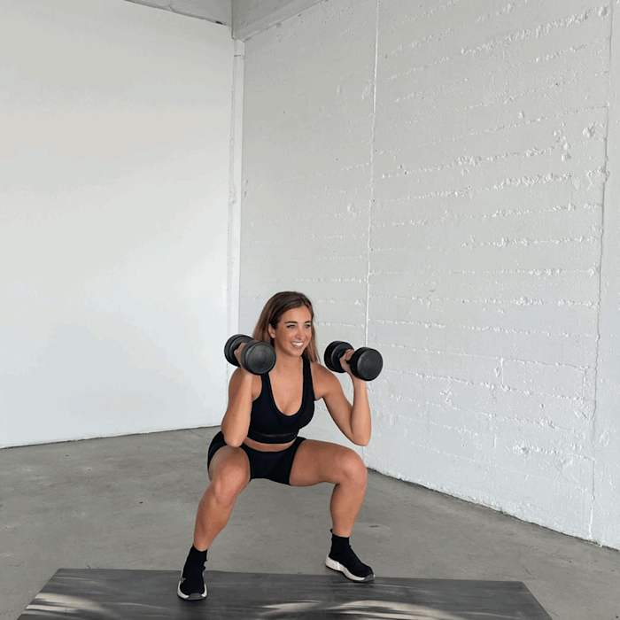 Squat to overhead press